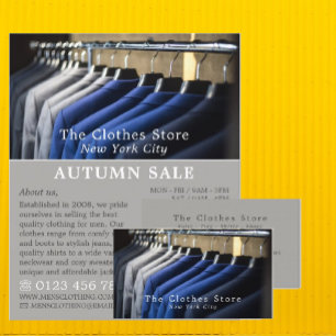 Men’s Suits, Men’s Clothing Store Advertising Flyer