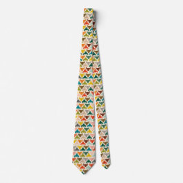 Men’s Tie with Colorful Bull Head Silhouette Krawatte