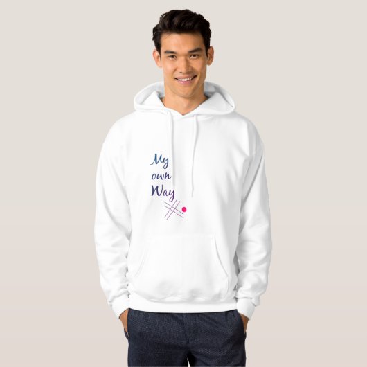Men’s Typography Hoodie – My Own Way Quote (Vorne ganz)