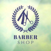 Men salon einfaches Logo individuelle Name moderne Fensteraufkleber (Blatt 3)