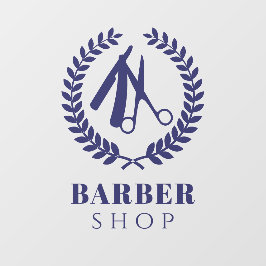 Men salon einfaches Logo individuelle Name moderne Fensteraufkleber