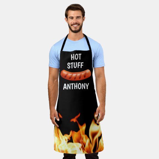Men Sausage Black Modern Vater Koch GRILLEN Schürze (Getragen)