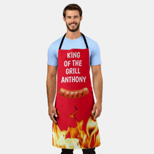 Men Sausage Red King of the Grill Koch GRILLEN Sch Schürze