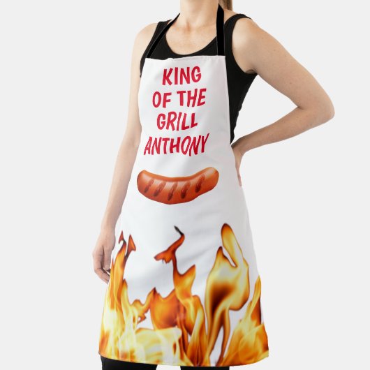 Men Sausage White King of the Grill Koch GRILLEN Schürze (InSitu)