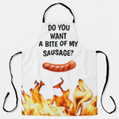 Men Sausage White Modern Vater Koch GRILLEN Schürze (Vorderseite)