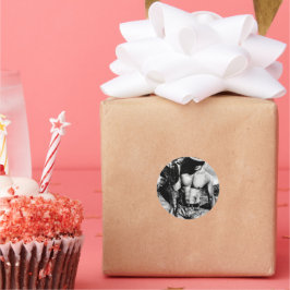 Men Sexy Masculine Western Cowboy Hunk Cool Runder Aufkleber