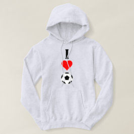 Men Soccer Lover "I Liebe/Heart Soccer" Sport Hoodie