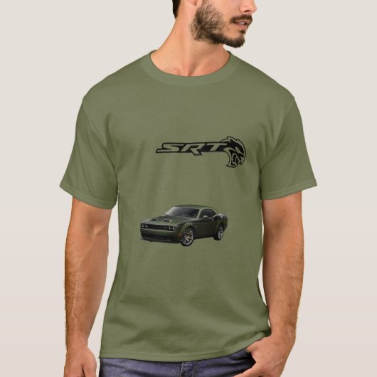 Men SRT Hellcat T - Shirt - Dodge Challenger Muscl (Vorderseite)