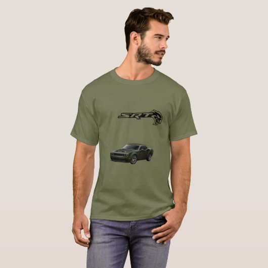 Men SRT Hellcat T - Shirt - Dodge Challenger Muscl (Vorne ganz)