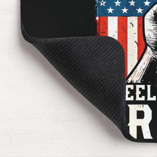 Men Stand For Flag Kneel The Cross Christian Patri Mousepad (Ecke)