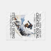 Men Still Go Skiing 70 Winter Srts Lover Skier Fleecedecke (Vorderseite (Horizontal))