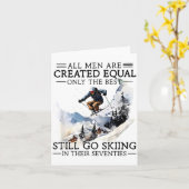 Men Still Go Skiing 70 Winter Srts Lover Skier  Karte (Gelbe Blume)
