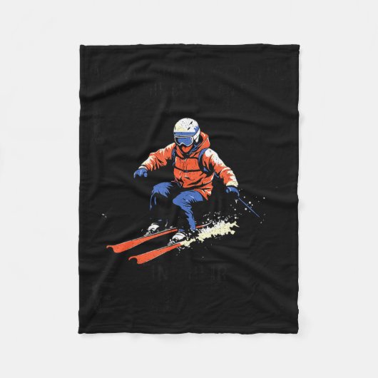 Men Still Go Skiing In Their Eighties Funny Snow S Fleecedecke (Vorderseite)