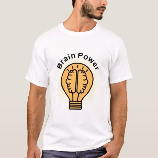 men t-shirt brain power (Vorderseite)