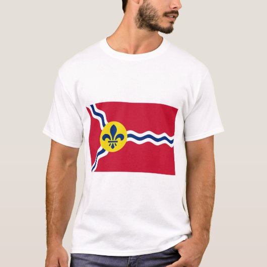 Men T Shirt mit Flag von St. Louis, Missouri (Vorderseite)