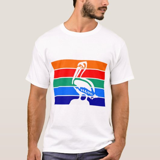 Men T Shirt mit Flag von St. Petersburg, Florida (Vorderseite)