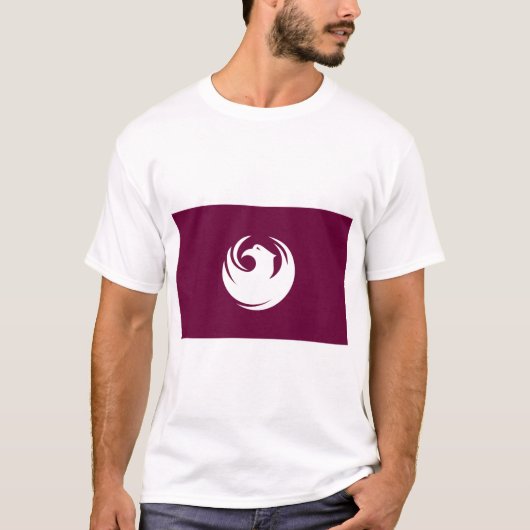 Men T Shirt with Flag of Phoenix City, Arizona (Vorderseite)