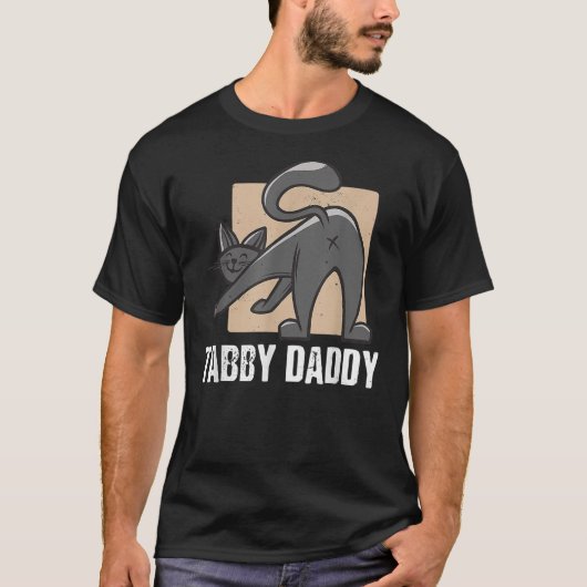 Men Tabby Daddy T-Shirt Cat Daddy Vater Vathers Da (Vorderseite)
