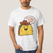 Men Taco Cowboy Fun T - Shirt (Vorderseite)