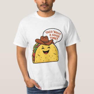 Men Taco Cowboy Fun T - Shirt