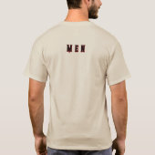 MEN Text Stroke Effekt Sandfarbe Auffallend 2XL T-Shirt (Rückseite)