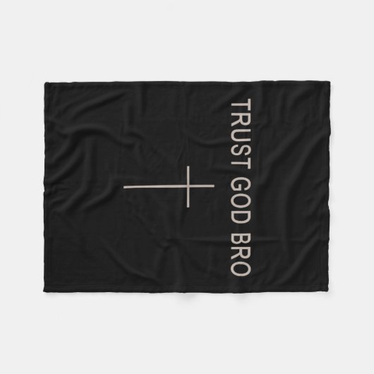 Men Trust God Bro Funny Christian Youth Boy Jesus  Fleecedecke (Vorderseite (Horizontal))
