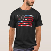 Men Us American Flag für Ehemann Daddy Protector H T-Shirt (Vorderseite)