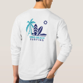 Men Vero Beach Florida Surfing T - Shirt