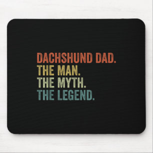 Men Vintag Dog Vater Man Myth Legend Shirt, Dachsh Mousepad