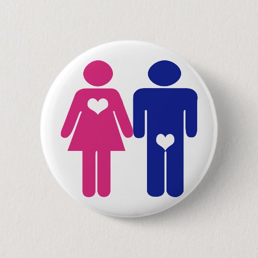 Men VS Women Novelty Fun Tasten Button (Vorderseite)