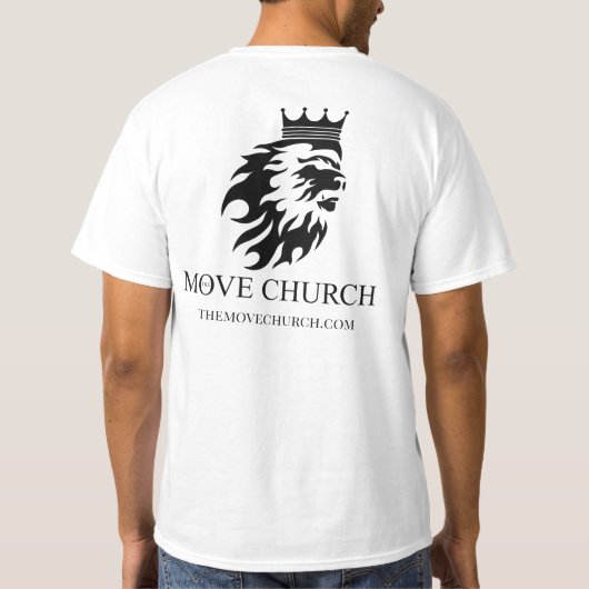 Men White T - Shirt Black Logo (Rückseite)