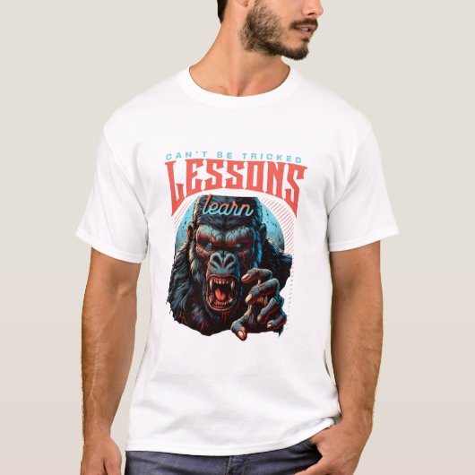 Men Wise Gorilla Lessons Learn T-Shirt (Vorderseite)
