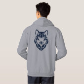 Men Wolf Hoodie (Schwarz voll)