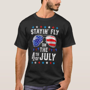 Men Women Happy 4th Of July Stayin' Fly On The 4th T-Shirt