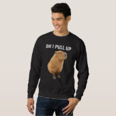Men Women Kids Ok I Pull Up Funny Capybara costume Sweatshirt (Vorne ganz)
