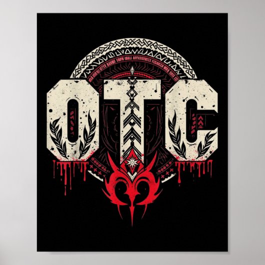 Men Women Kids Otc Bloodline Roman Wrestling Fan Poster (Vorne)