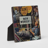 Men Working Fotoplatte (Vorderseite)