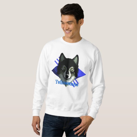 Men Yellowstone Wolf Sweatshirt (Vorne ganz)