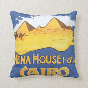 Mena House Hotel Kairo Vintage-Reiseposter Kissen
