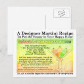 Menage a Trois Vodkas Martini Rezept Postkarte (Vorne/Hinten)