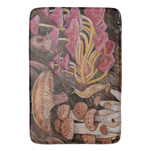 Menagerie der Pilze Badematte (Vorderseite Vertikal)