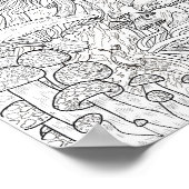 Menagerie der Pilzkolorierungspapiere Poster (Ecke)