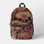Menagerie of Mushrooms Poster Bedruckter Rucksack (Vorderseite)