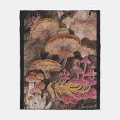Menagerie von Mushrooms Fleece Blanket (Vorderseite)