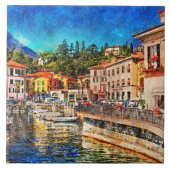 Menaggio am Como-See, Italien Fliese (Vorderseite)