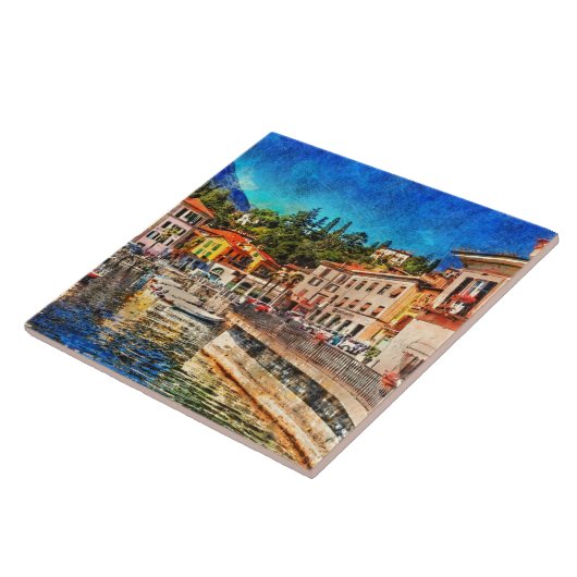 Menaggio am Como-See, Italien Fliese (Seite)