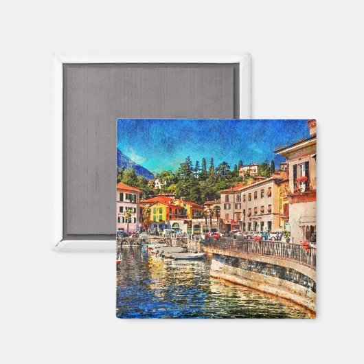 Menaggio am Como-See, Italien Magnet (Vorderseite/Rückseite)