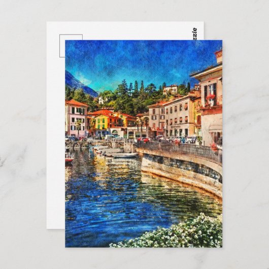 Menaggio am Como-See, Italien Postkarte (Vorne/Hinten)