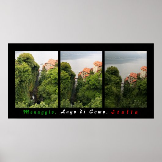 Menaggio: Flussmündung Poster (Vorne)