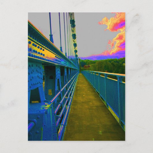 Menai-Hängebrücke Postkarte (Vorderseite)